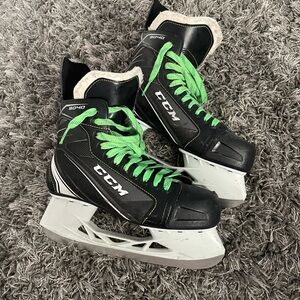 CCM Black and Green Hockey Skates